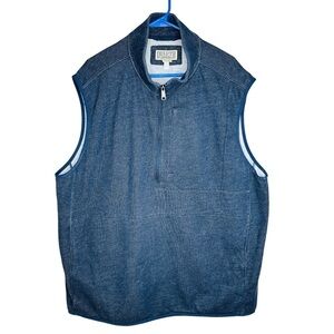 Duluth Trading Company Blue Fleece-Lined Sleeveless Vest Men’s 2XL‎ Half-Zip